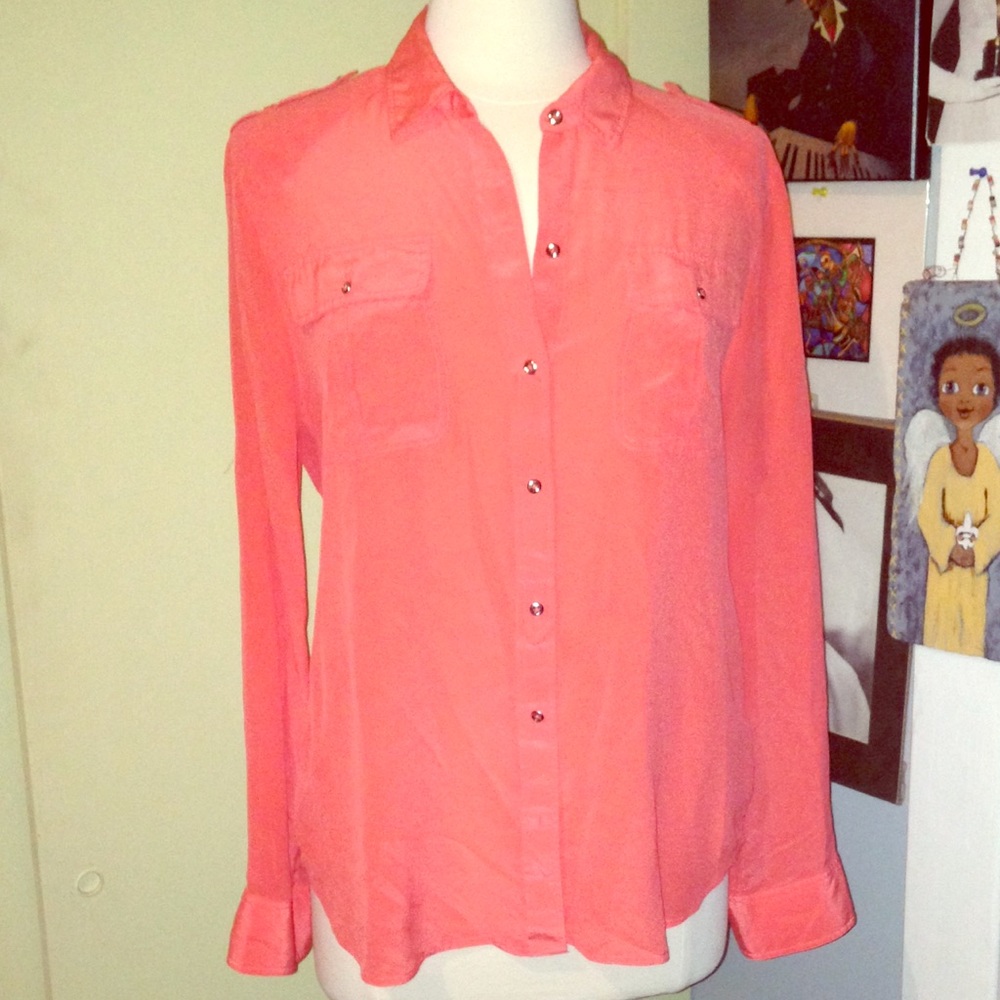 100% Silk Banana Republic button down